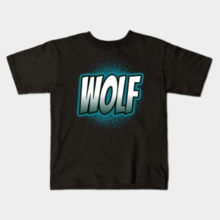 Wolf splatter design Kids T-Shirt